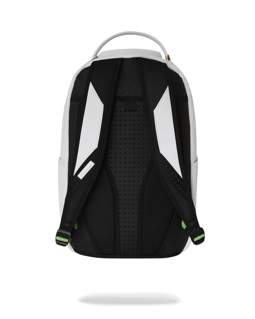 Front view of GT Italia faux leather backpack with gold hardware