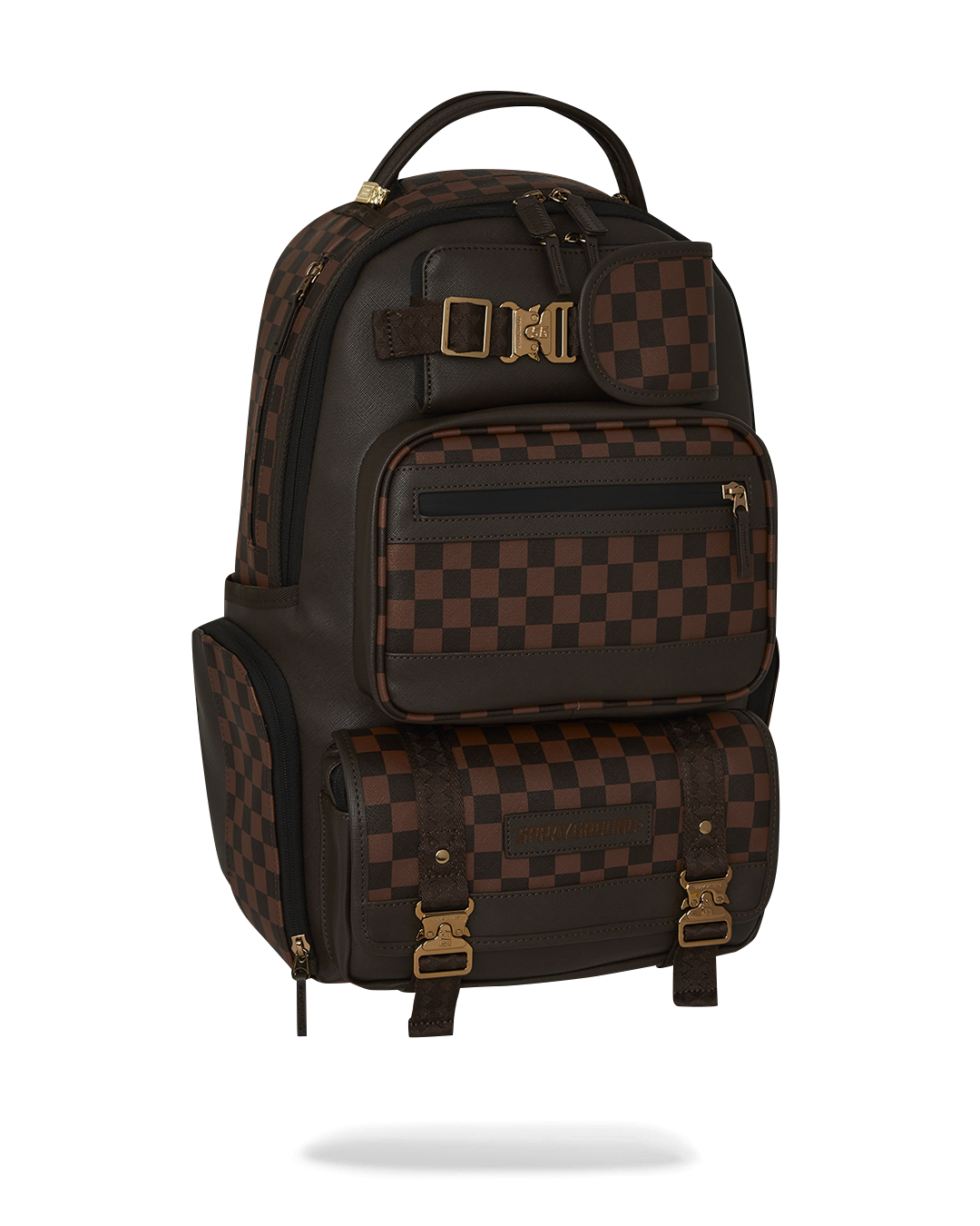 Interior shot showing the velour laptop compartment and mesh organizer in the cargo backpack