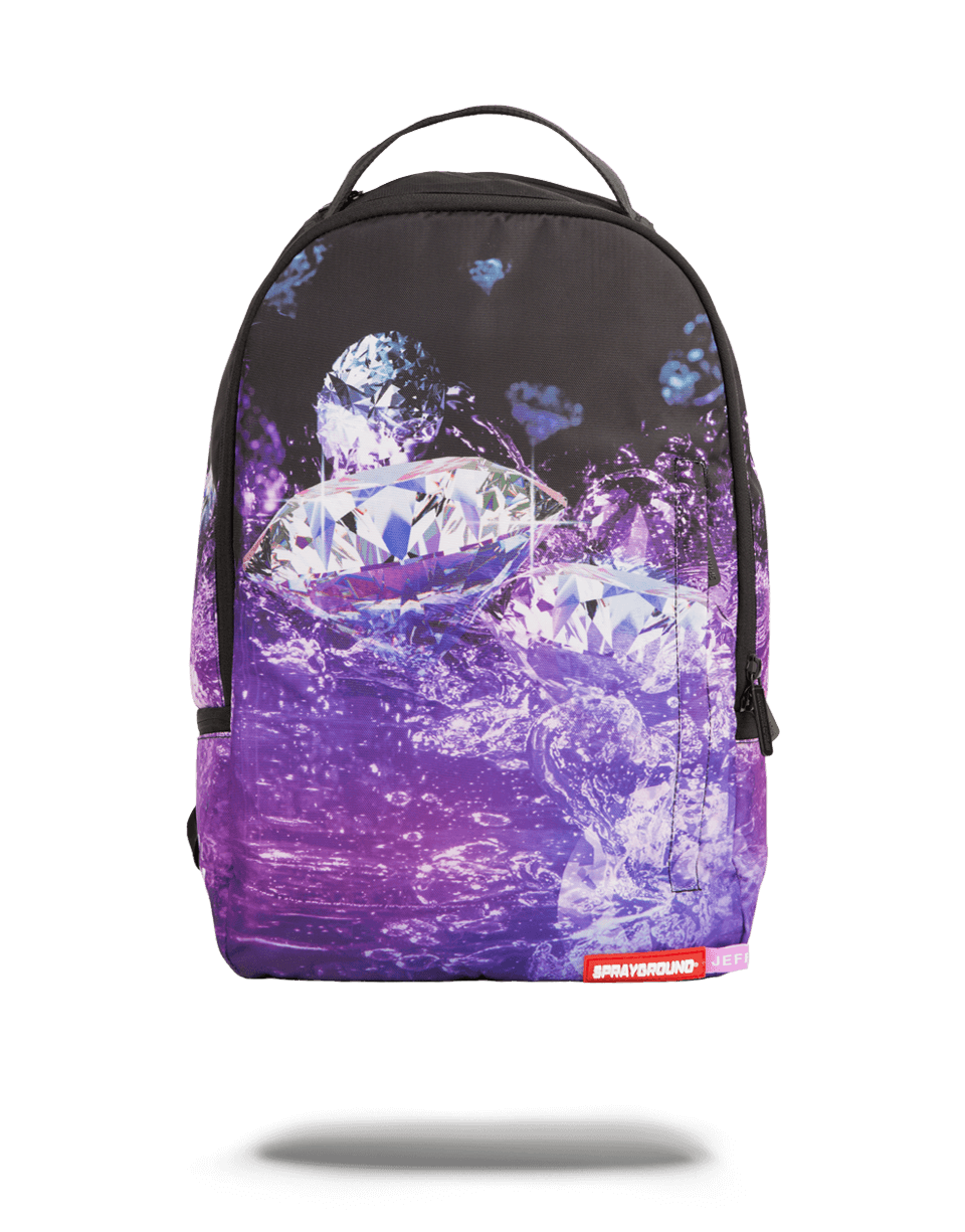 Diamond Cube backpack showcasing ergonomic mesh back padding and adjustable straps.