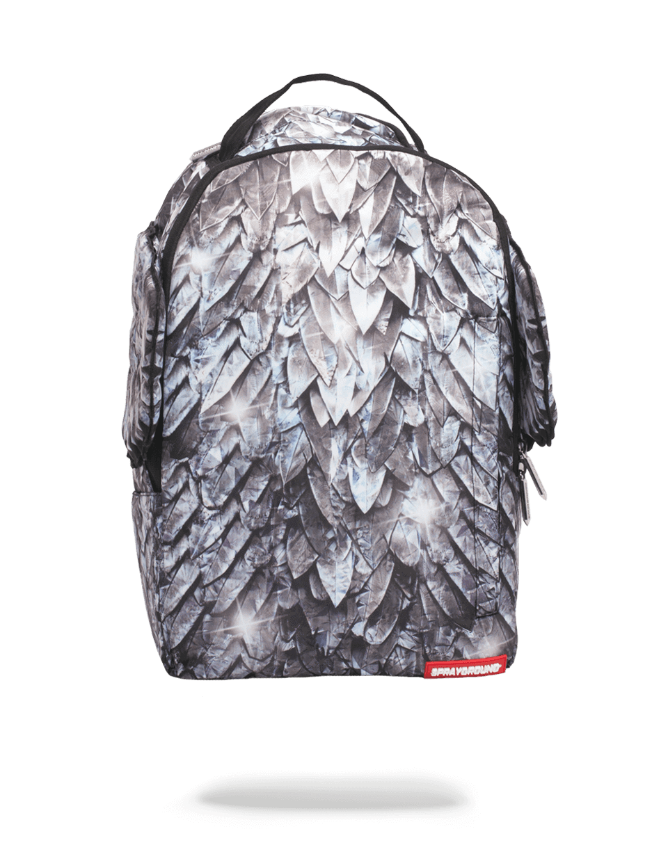Side view of the DiamondWings Pro laptop backpack with ergonomic mesh padding
