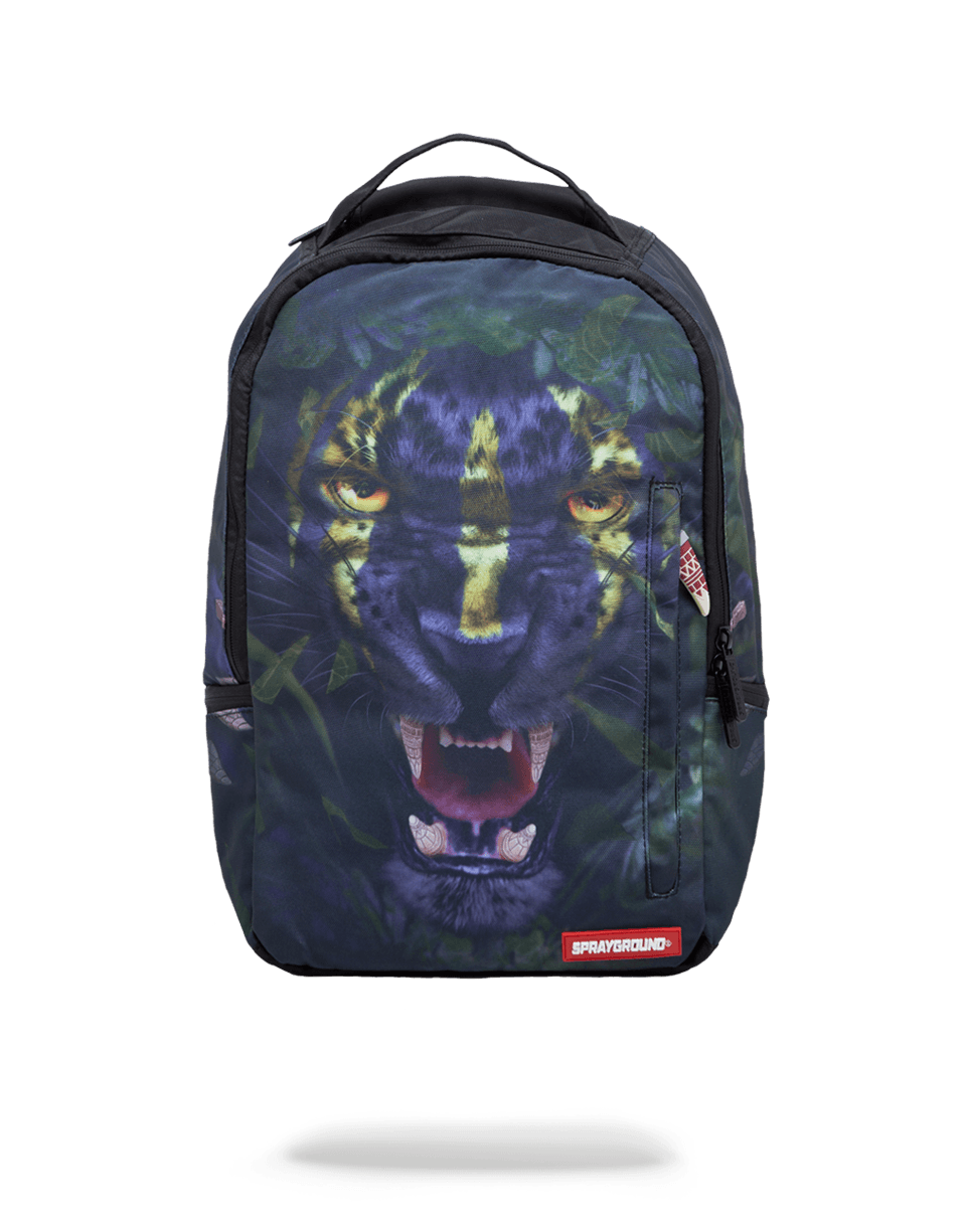 Front view of the Tribal Leopard Laptop Bag highlighting the ergonomic design.