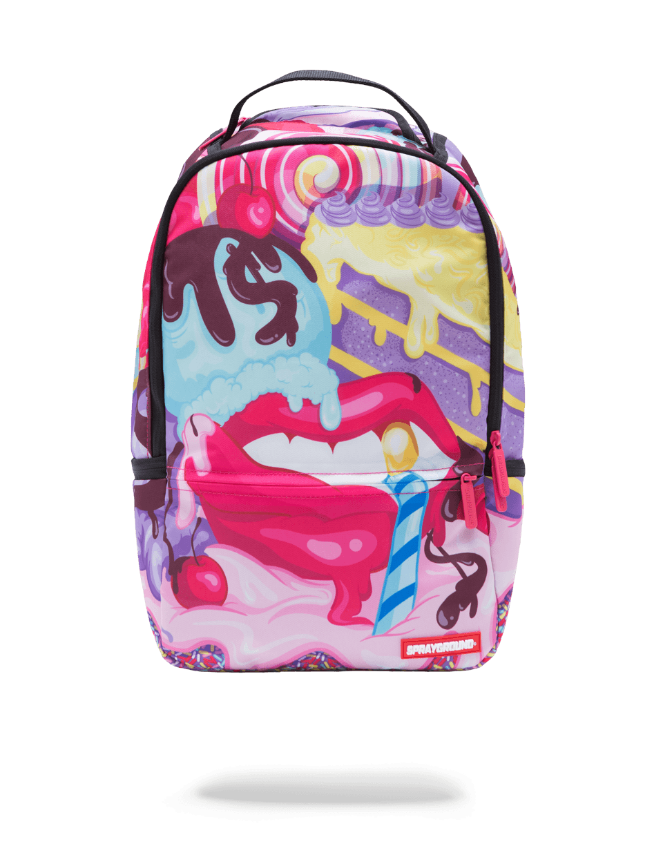 SUGAR LIPS laptop bag worn crossbody in urban setting
