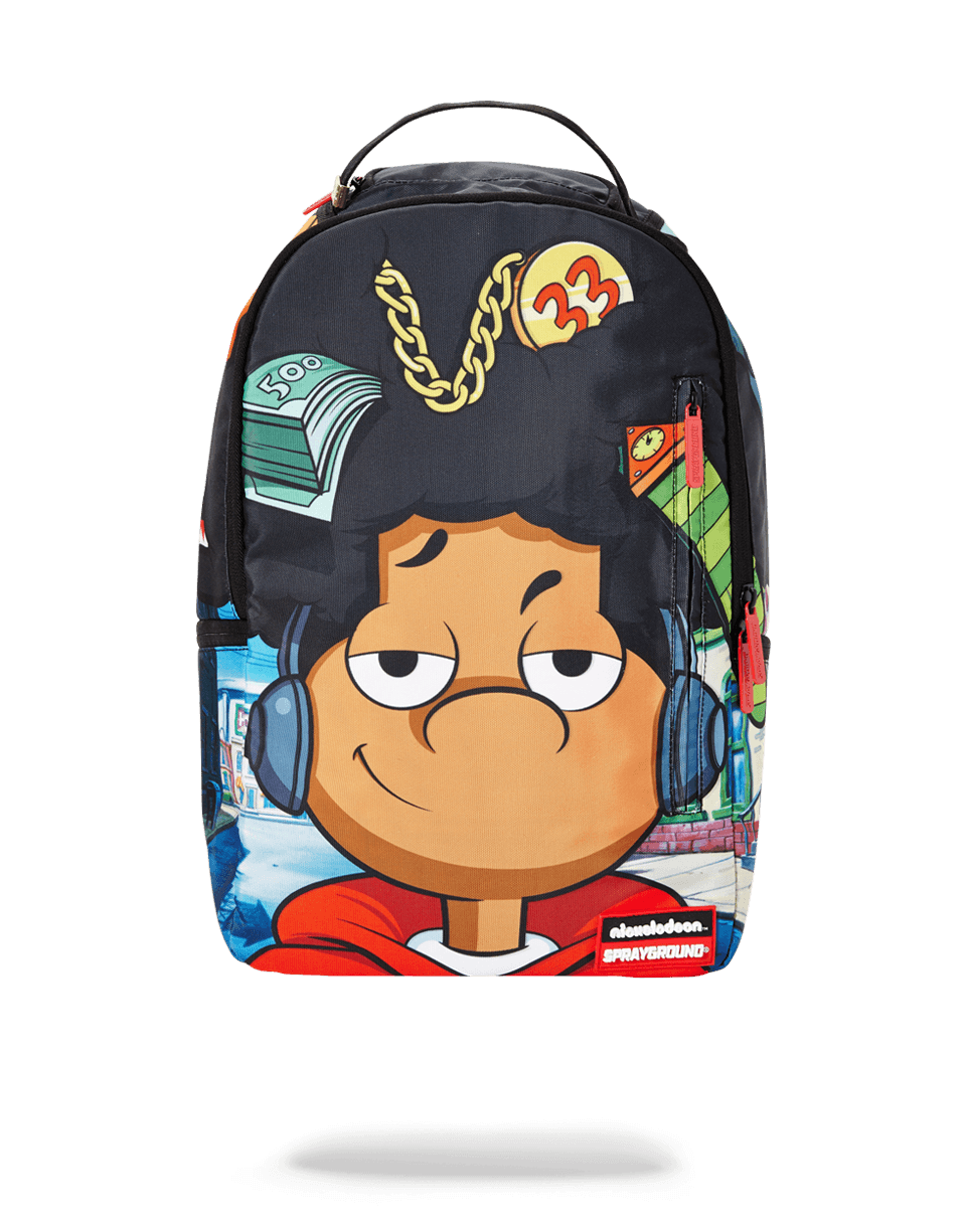 Gerald’s travel backpack for women worn over shoulder in urban setting