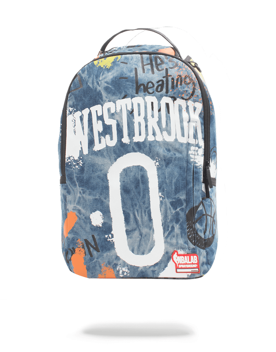Westbrook Denim Backpack with ergonomic design and pockets.