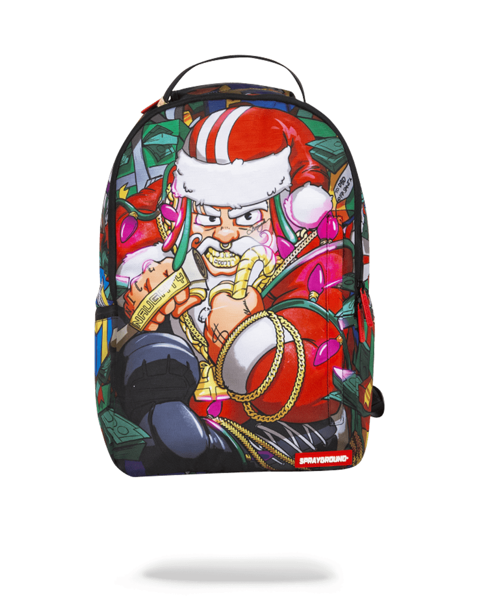 Sprayground Laptop Backpack front view with multiple pockets