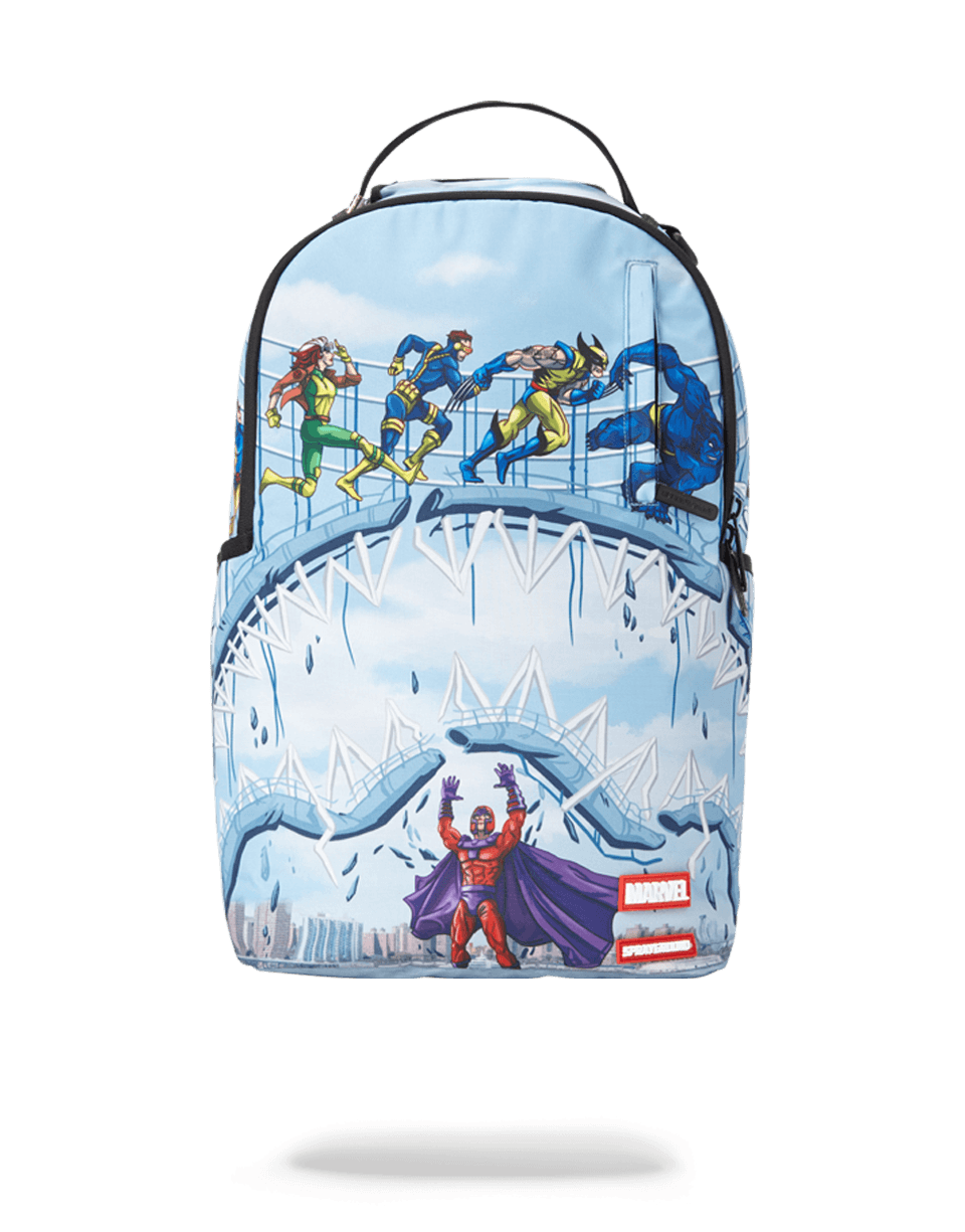 Shark design laptop backpack with adjustable straps and ergonomic back.