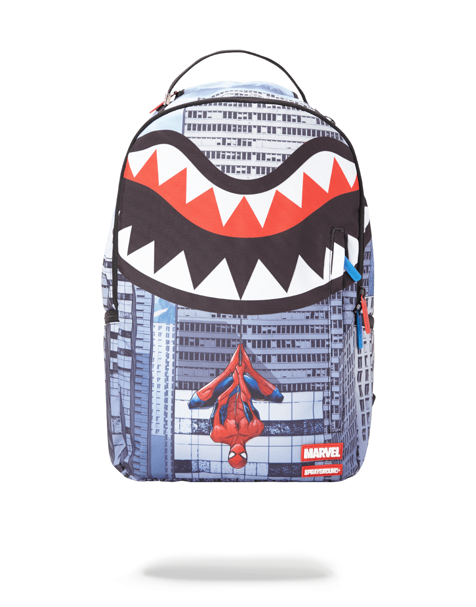 Front view of Spider-Man Adventure Backpack showcasing ergonomic straps.