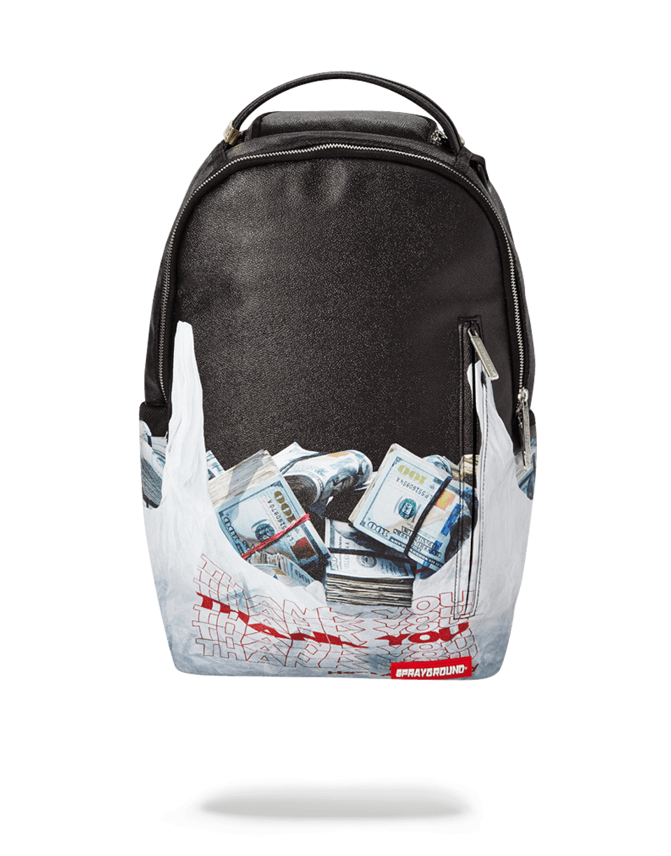 Rollable bodega bag worn crossbody with laptop compartment visible