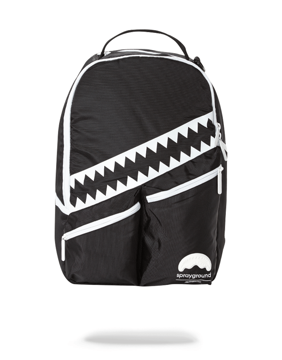 ALL DAY Travel Backpack - Black, front view with open compartments
