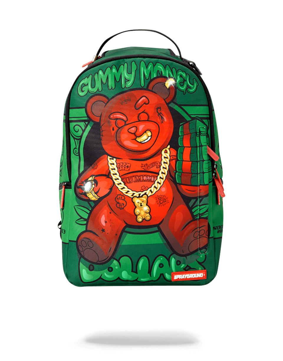 Diablo Bear backpack worn crossbody in an urban setting, showcasing side pockets and adjustable straps