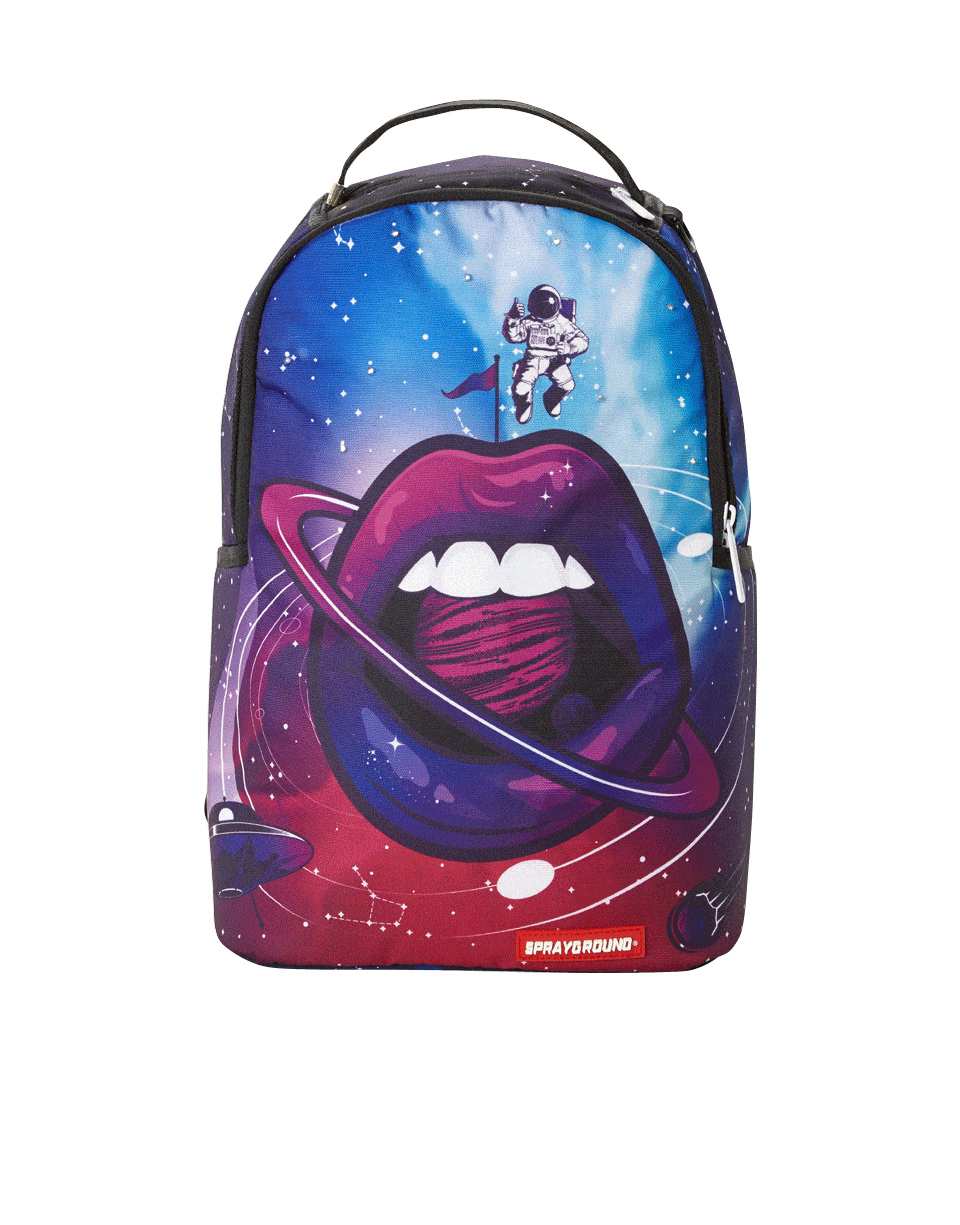 Vera Bradley Light Up Constellation Backpack front view with lights on