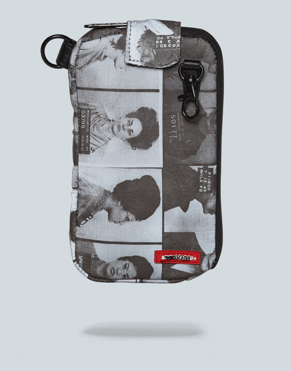 LaQuan Smith pouch open showing smell-proof interior pocket