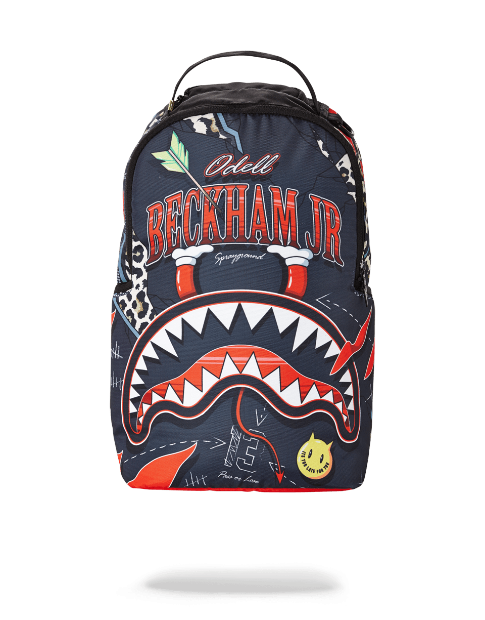 Mayhem Shark Backpack by Odell Beckham Jr - front view with multiple pockets