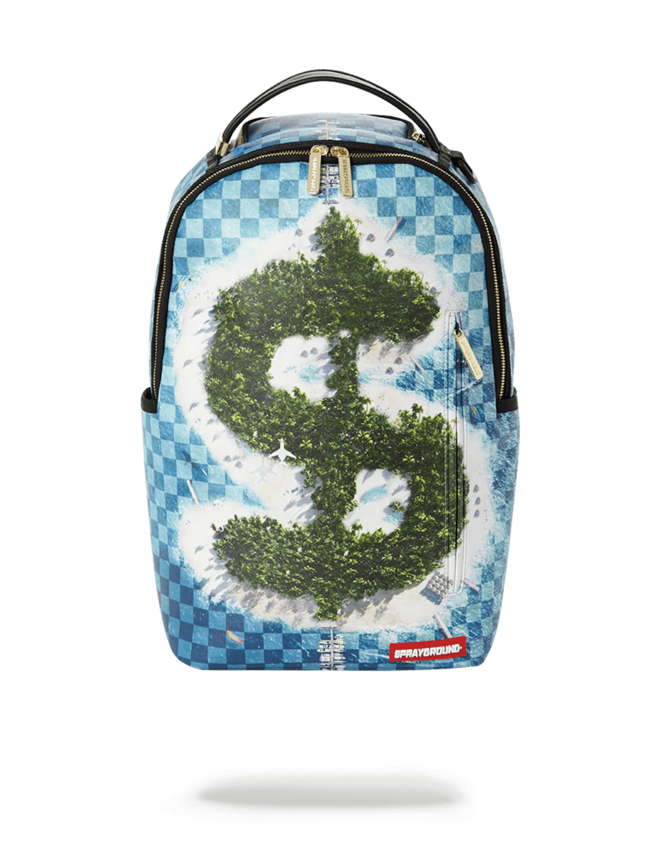 Vegan Leather Coach Laptop Backpack Bag for Women - front view with multiple pockets