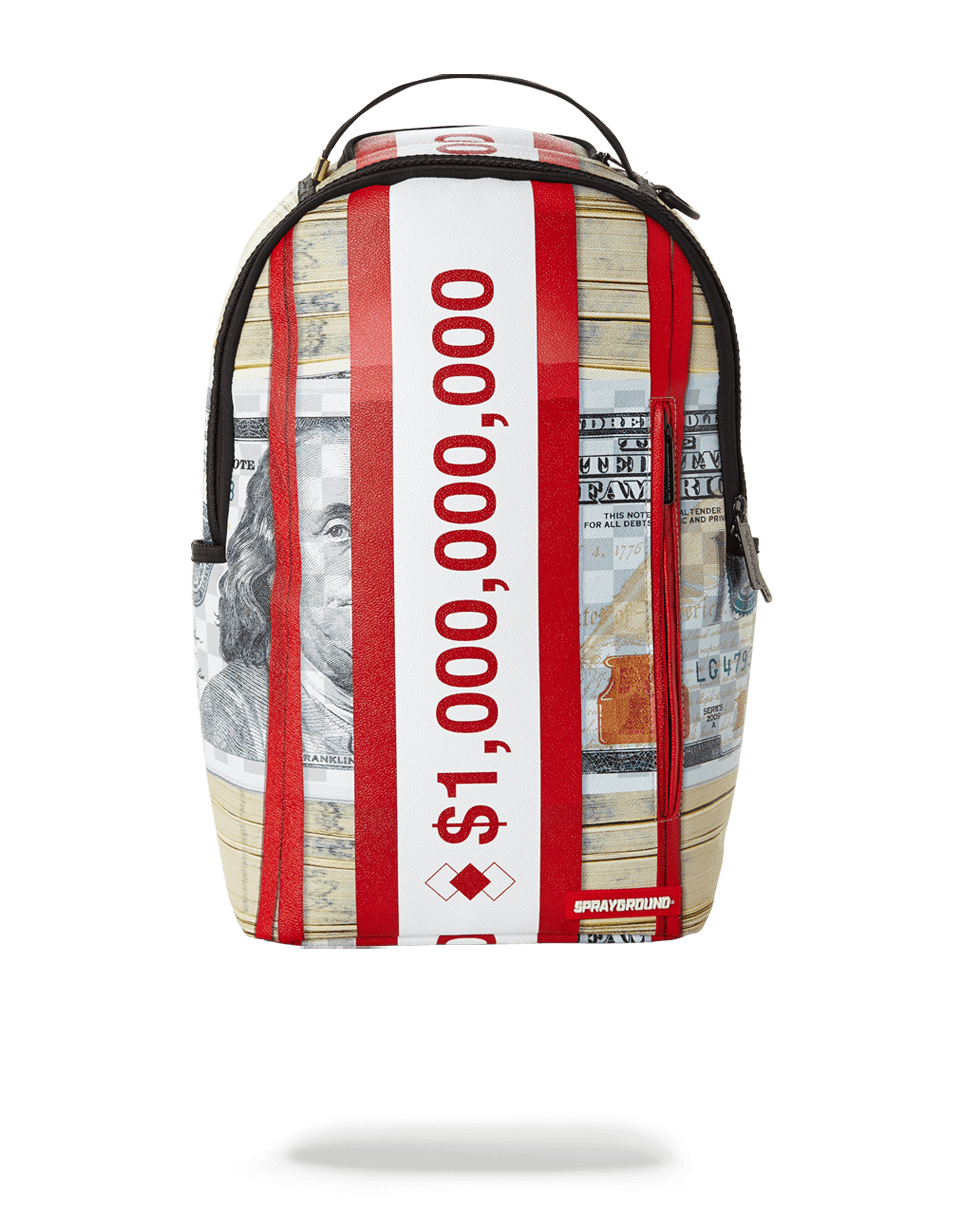 Sprayground travel backpack for women with front zipper pocket and side pockets