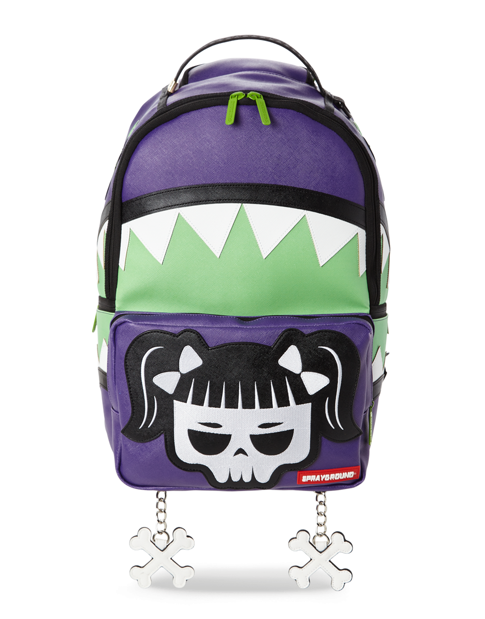 Front view of Cazzu traveler's backpack worn by a commuter in downtown Chicago