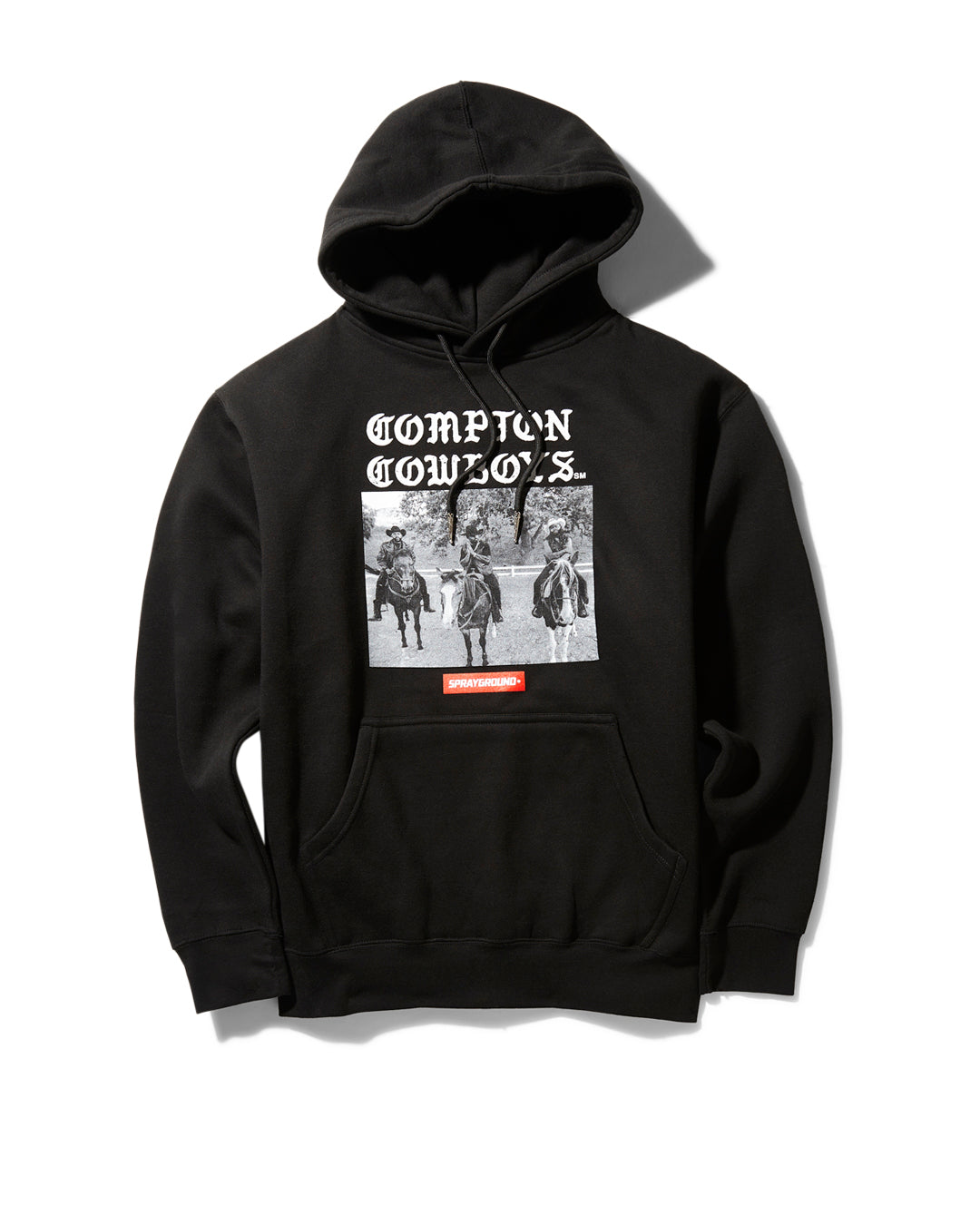 Compton Cowboys City Riders graphic hoodie front view, showcasing the screenprint design
