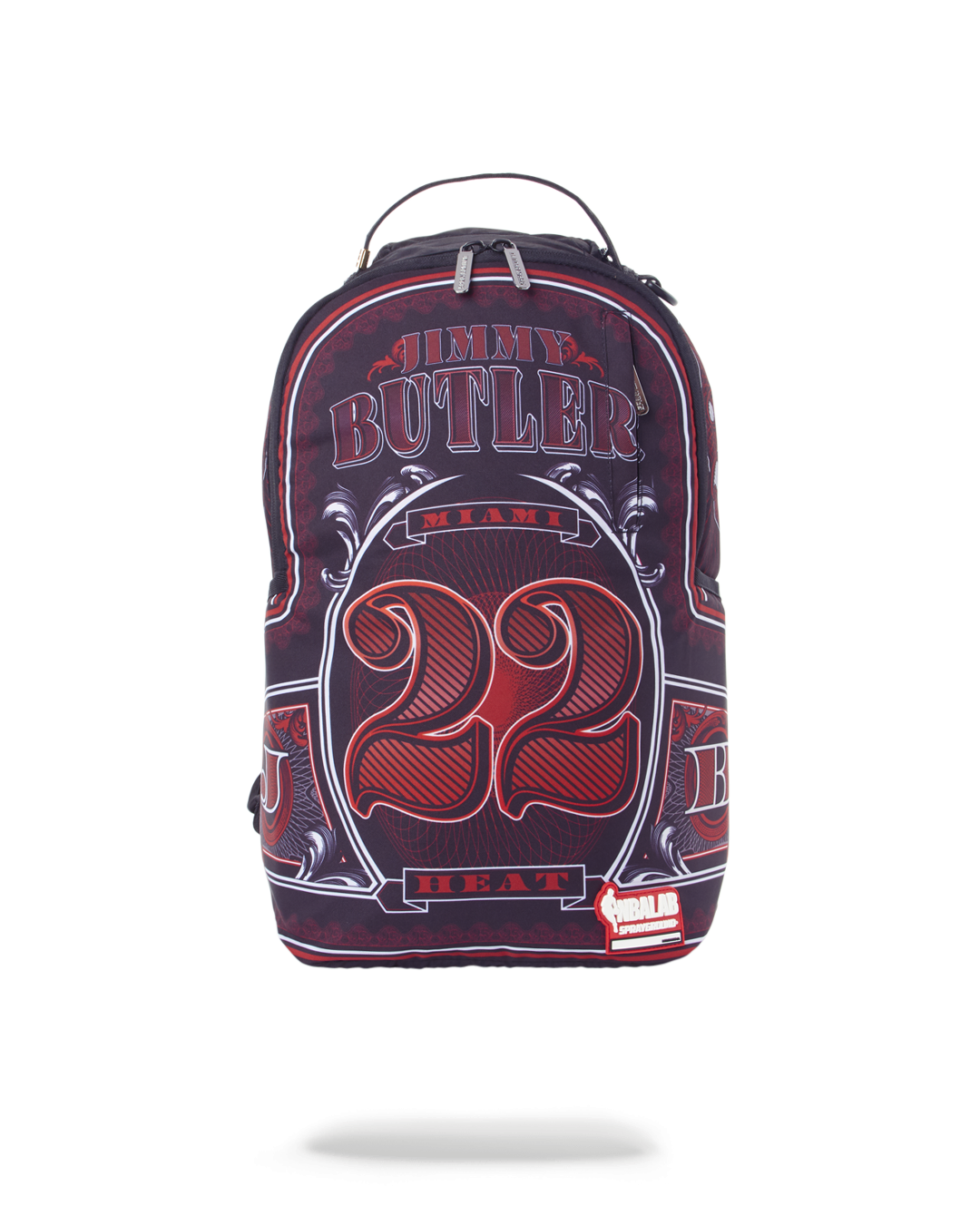Sprayground NBA backpack worn by a basketball player on court