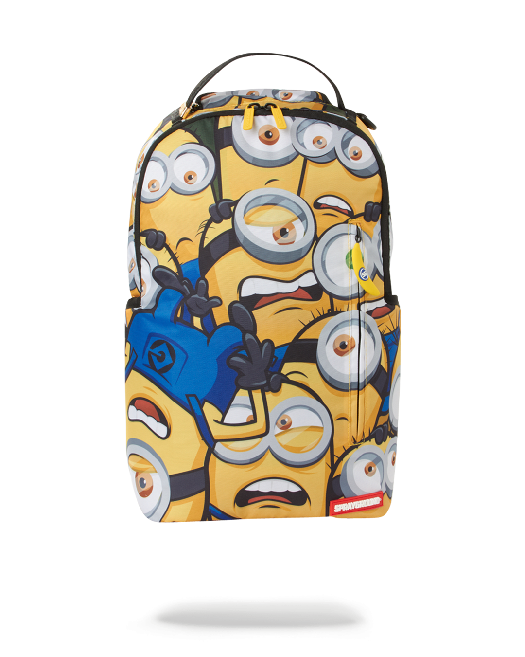 Minions crammed Sprayground backpack pink limited edition front view