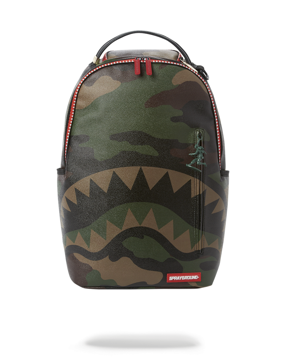 Side view of laptop notebook backpack with mesh padding and adjustable straps.