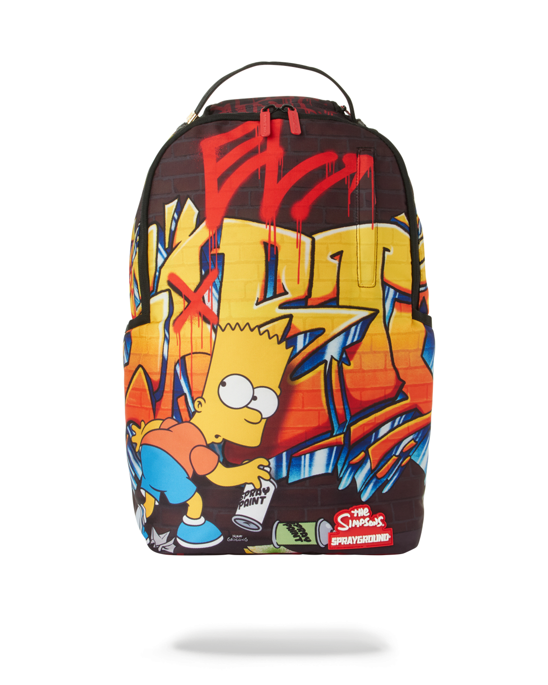 Front view of EL BARTO leather laptop backpack with water-resistant fabric and red zippers