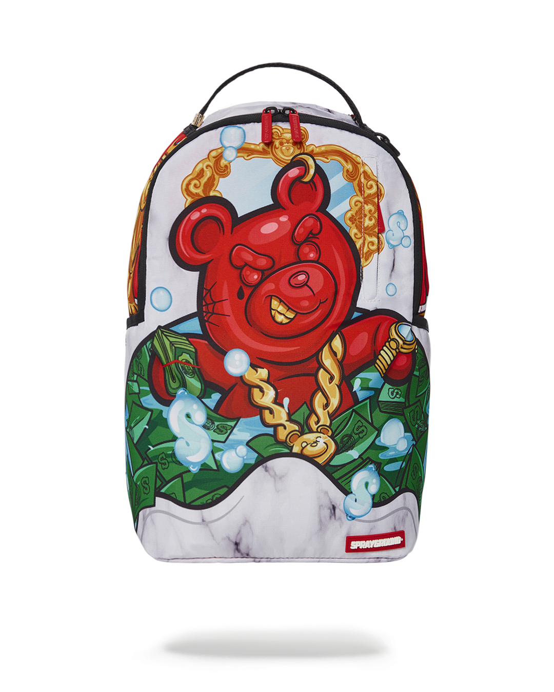 Diablo Money Dip backpack open showing laptop compartment and interior pockets
