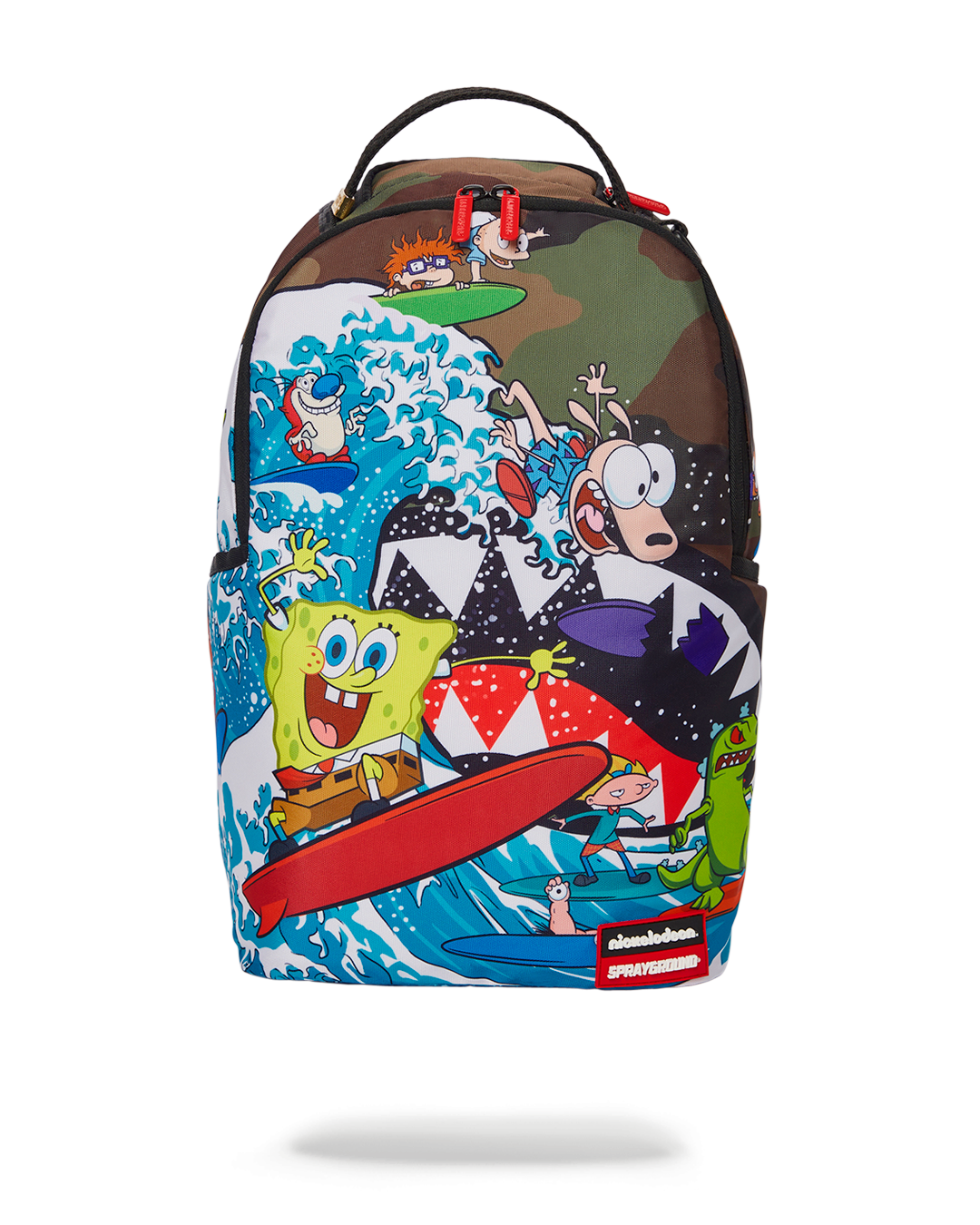 Eco-friendly surf backpack with adjustable straps and pockets for surfers.