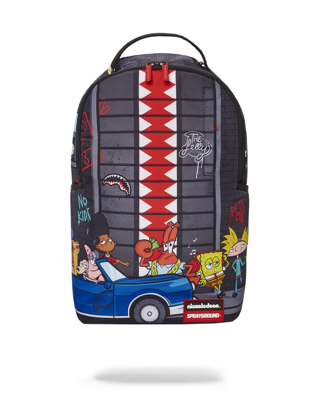 Close-up of shark teeth design on DLXR backpack