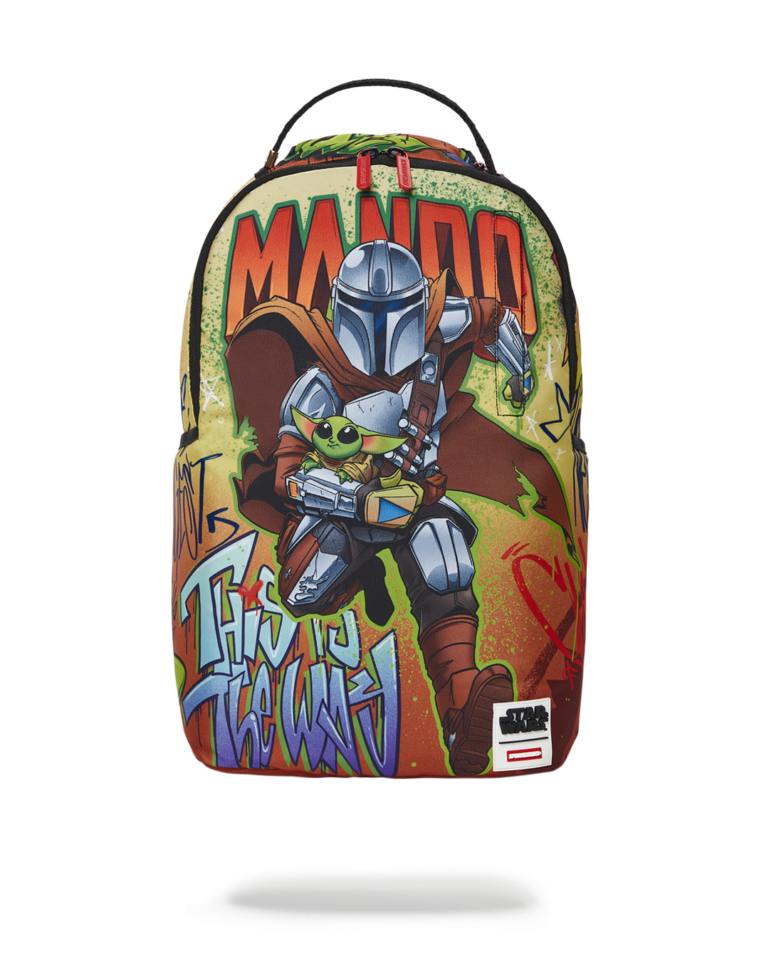 Sprayground Star Wars Mando Backpack in pink, perfect for fans