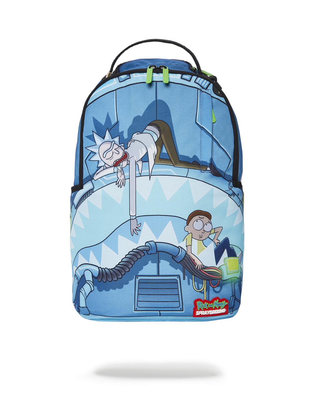 Rick and Morty backpack with ergonomic mesh back padding and adjustable straps