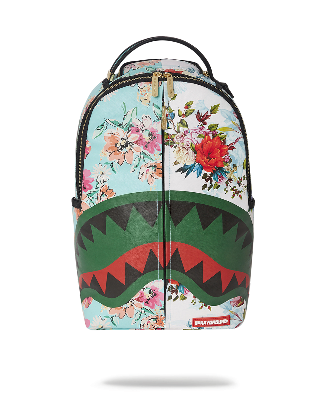 The Sanctuary backpack in vegan leather, open to show laptop compartment