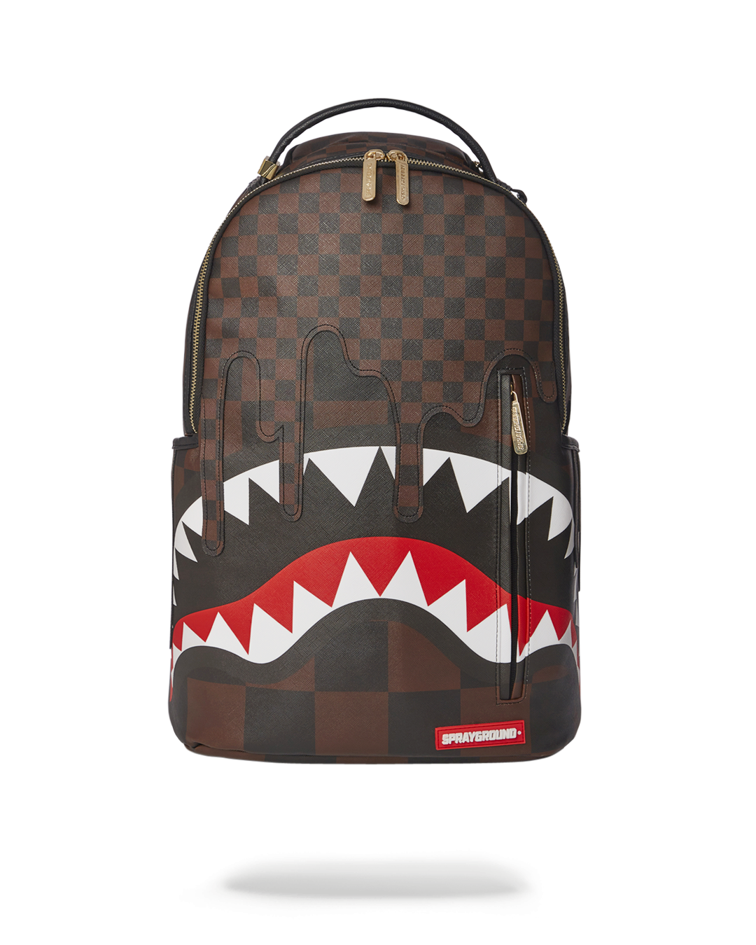 Sharks in Paris backpack styled with urban winter coat in NYC