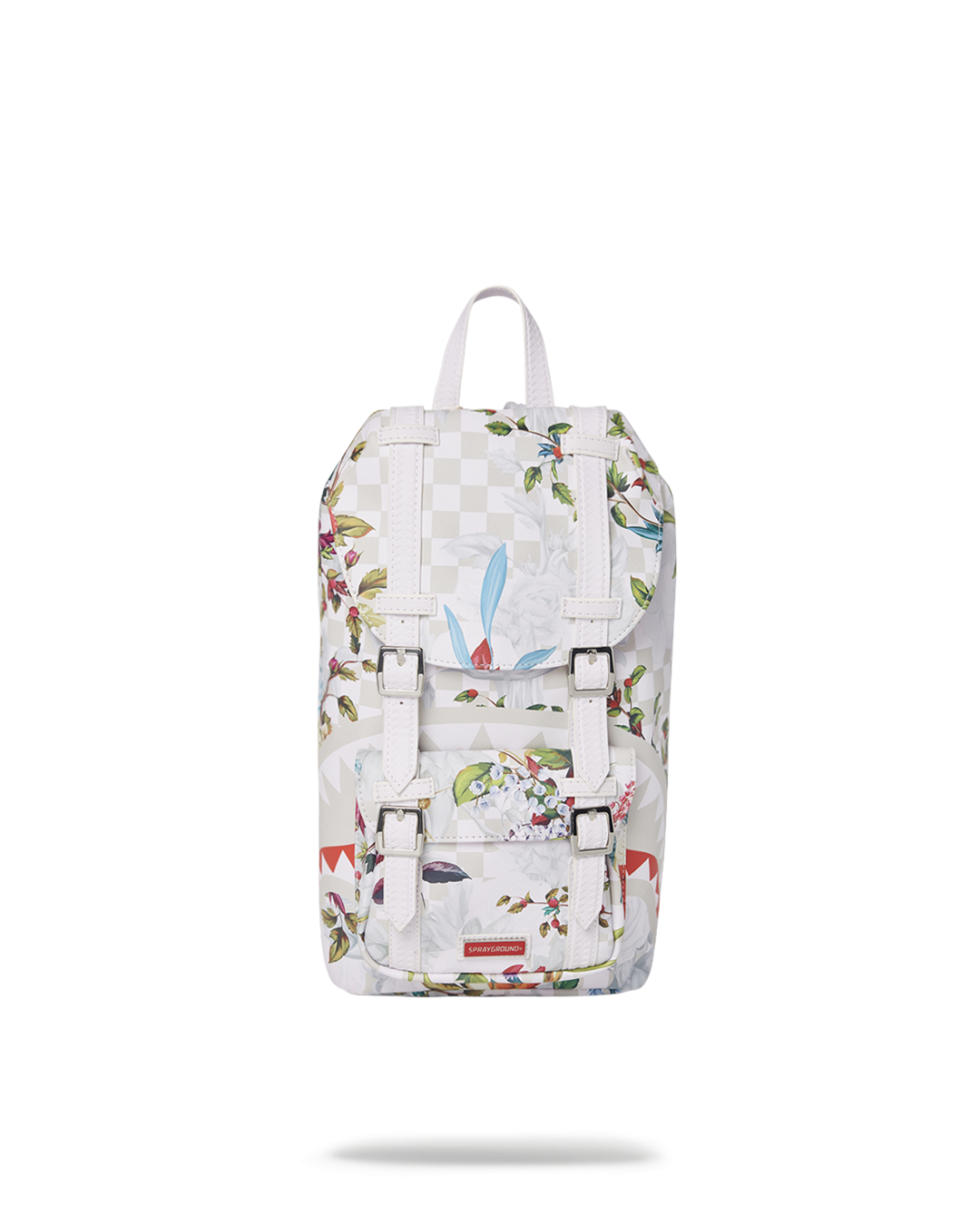 Vegan leather mini backpack with water-resistant fabric and ergonomic straps