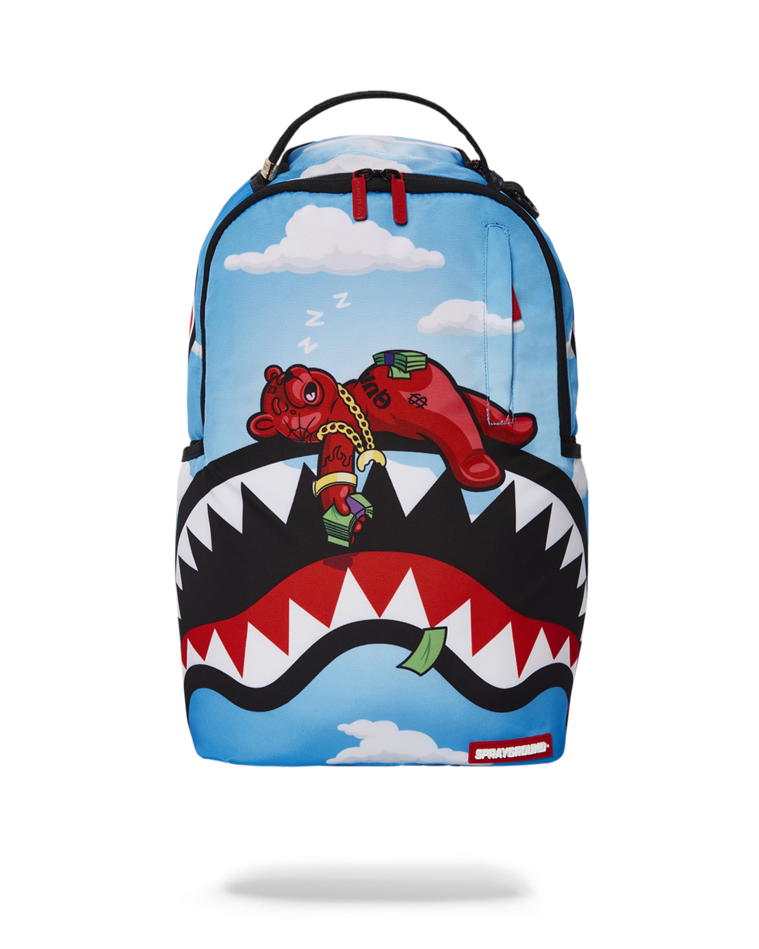Front view of the Eco-Friendly Diablo Dreams laptop backpack with adjustable straps.