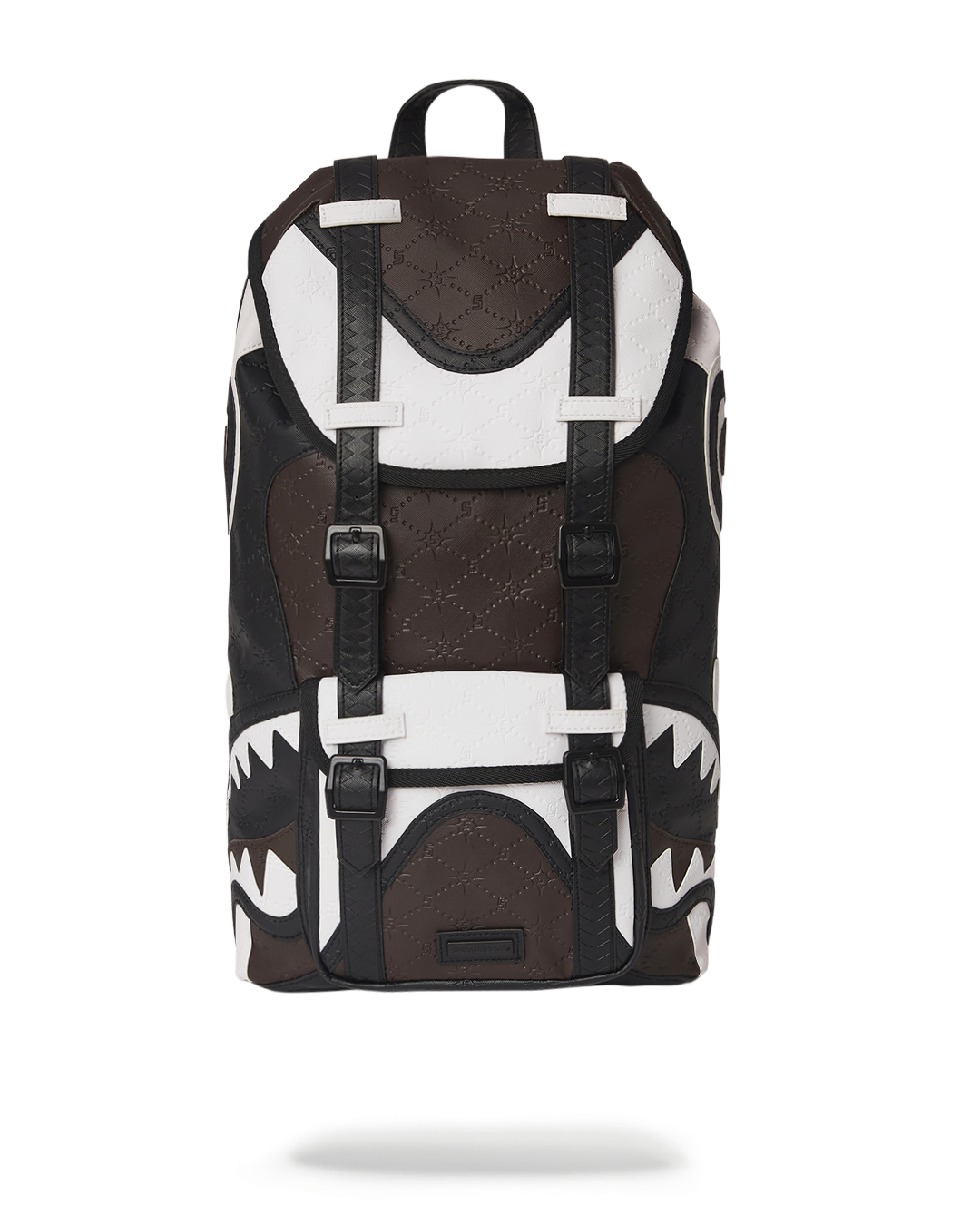 Vegan leather backpack worn by a woman in a city setting, showcasing ergonomic straps.