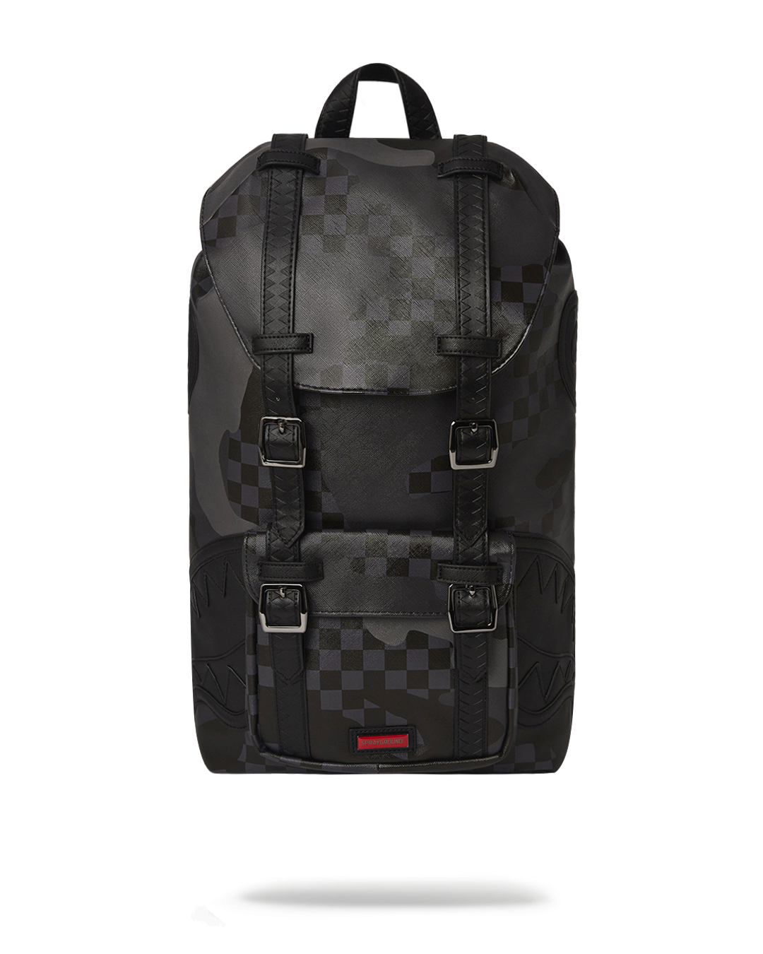 Vegan leather water-resistant backpack with sleek design and ergonomic back padding