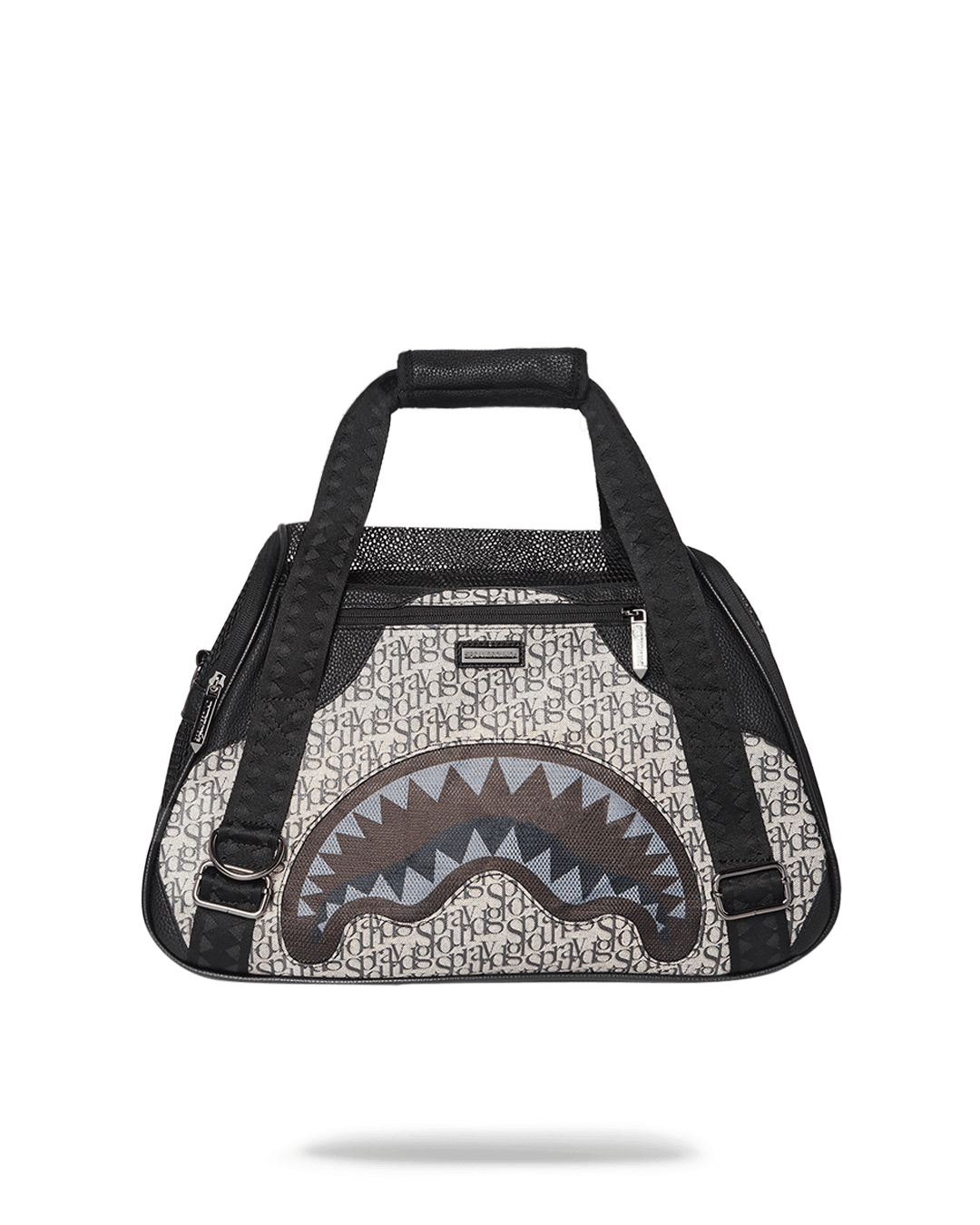 Front view of the SG All Day Pet Carrier with mesh ventilation and top handle