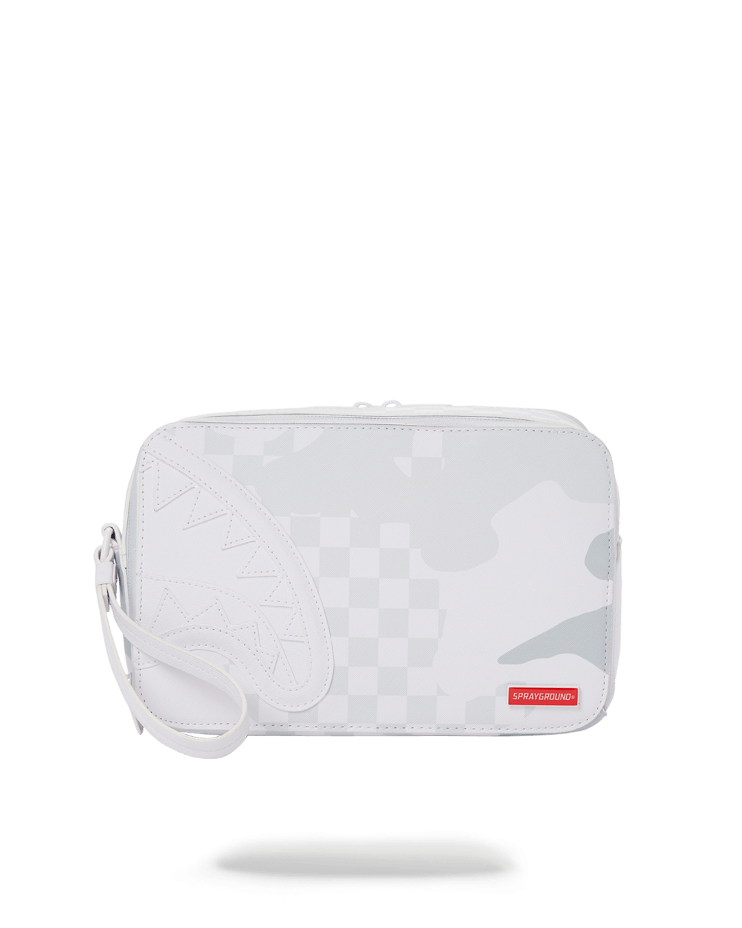 Le Blanc men's toiletry bag open, showing interior compartments