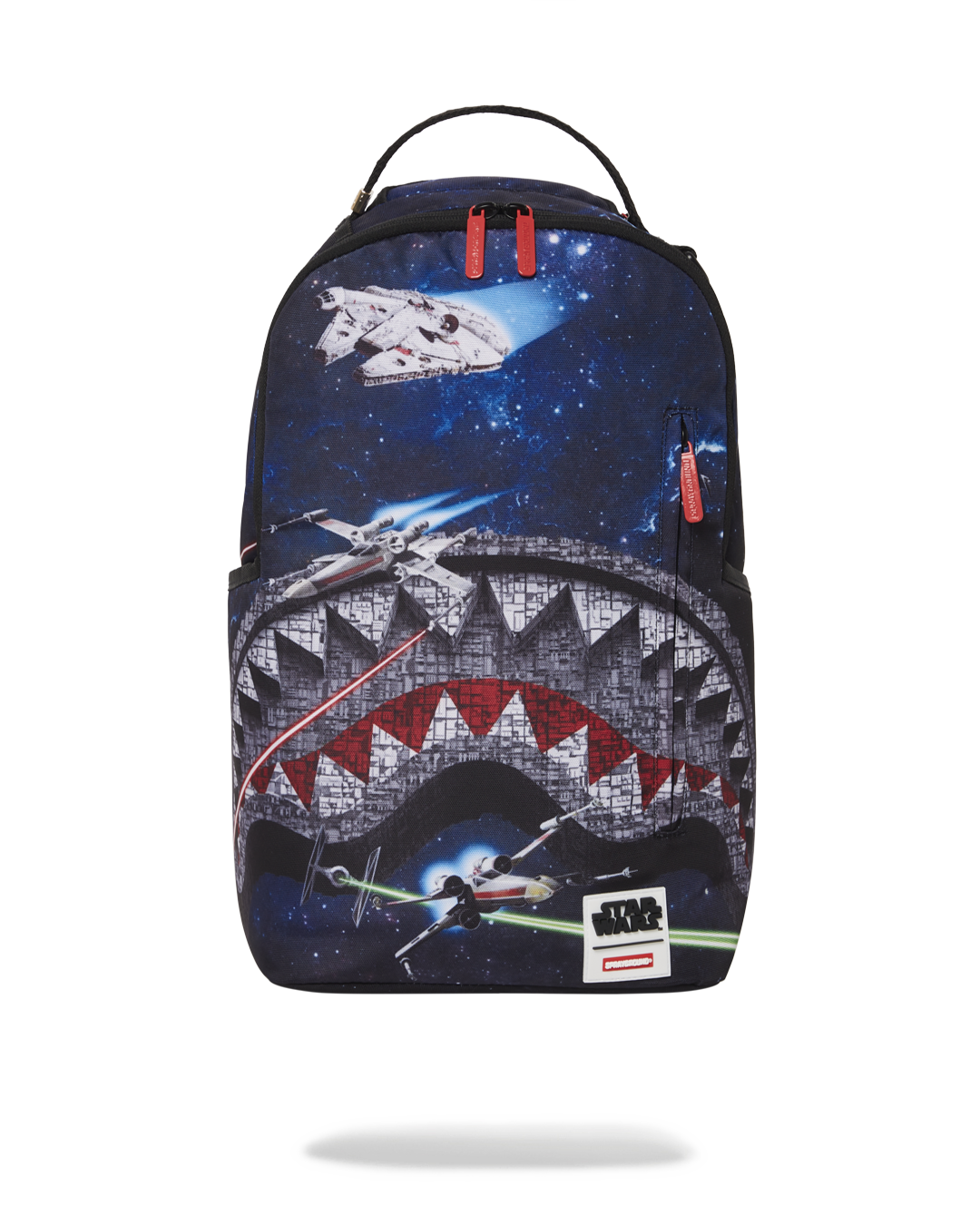 Sprayground STAR WARS backpack worn by a fan at a convention