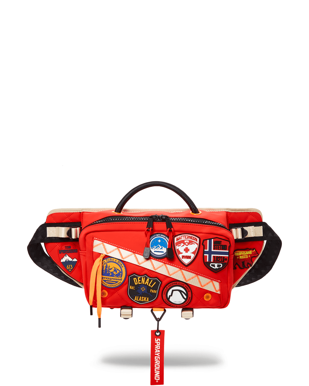 Summit Explorer Crossbody Waist Bag with Sprayground rubber removable key chain