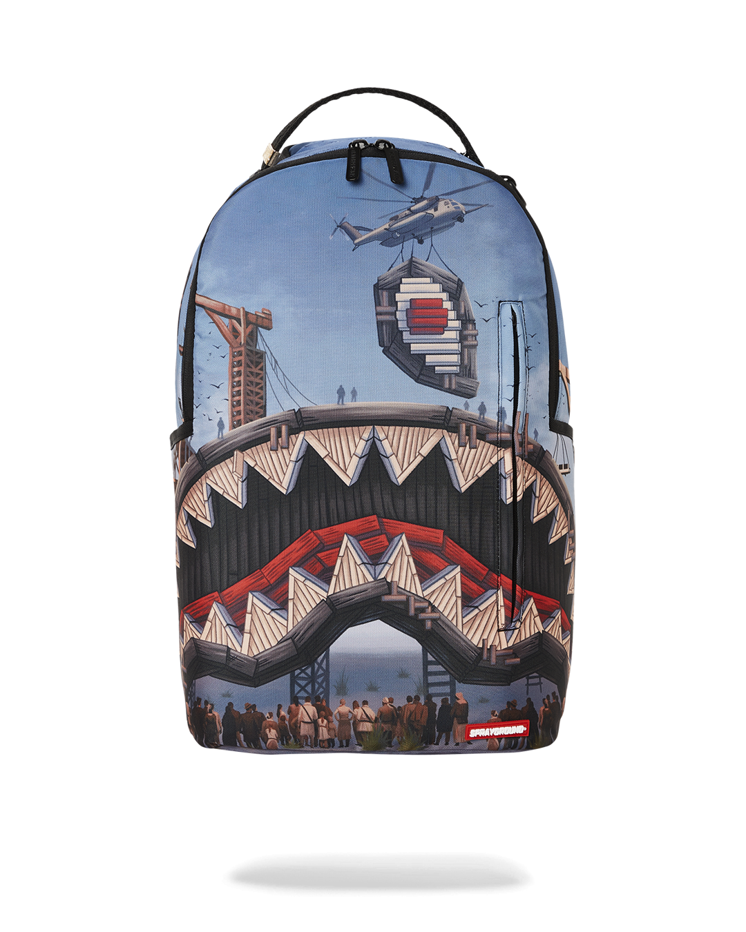 Urban Explorer Backpack with gold zippers and ergonomic back padding.
