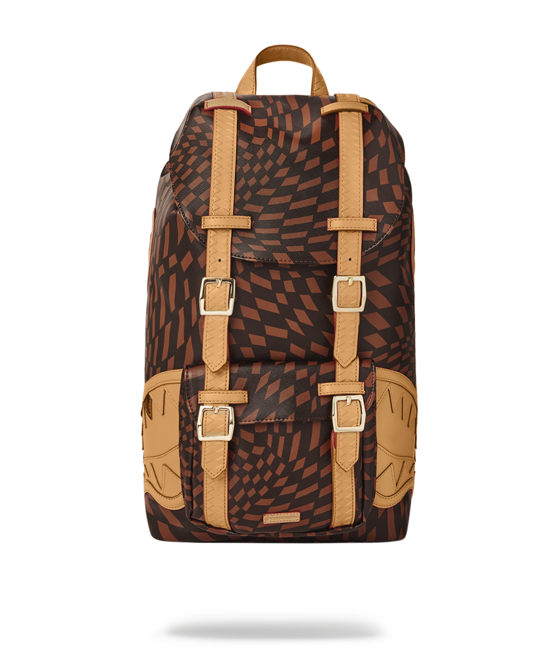Vegan leather travel backpack with laptop compartment and water-resistant exterior