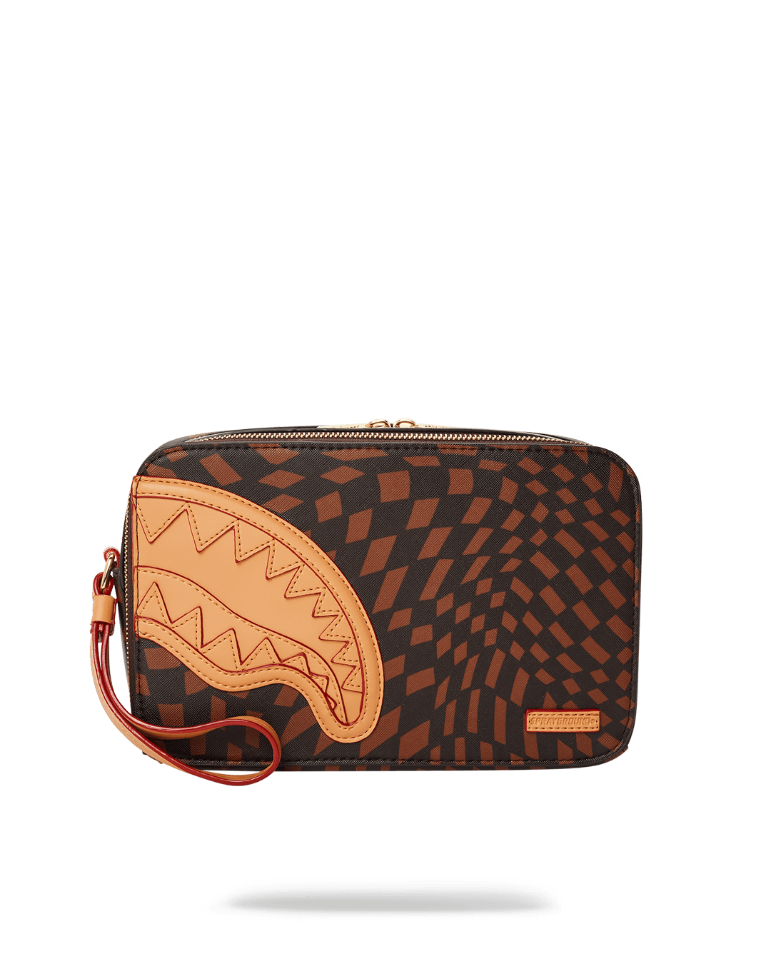 Henley mens toiletry bag laid flat with grooming products inside