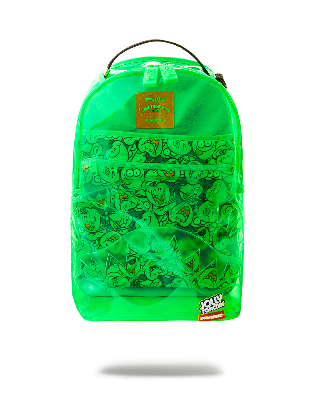 Jolly Rancher graphic backpack with embossed shark mouth detail
