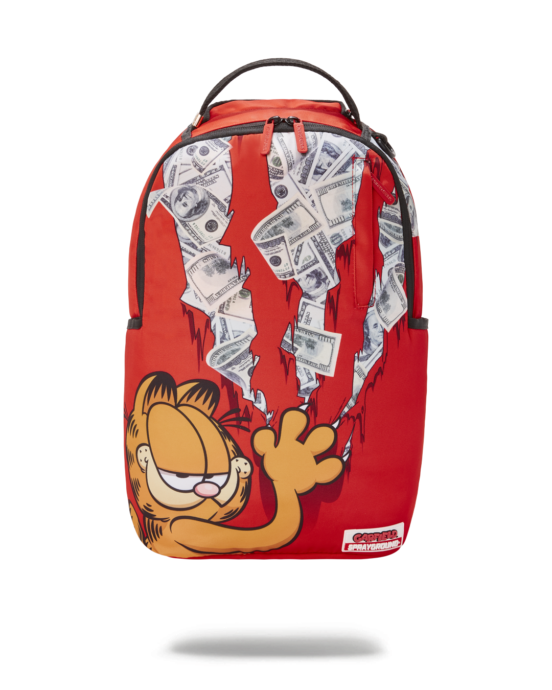 Garfield cat scratcher post in a modern living room setting