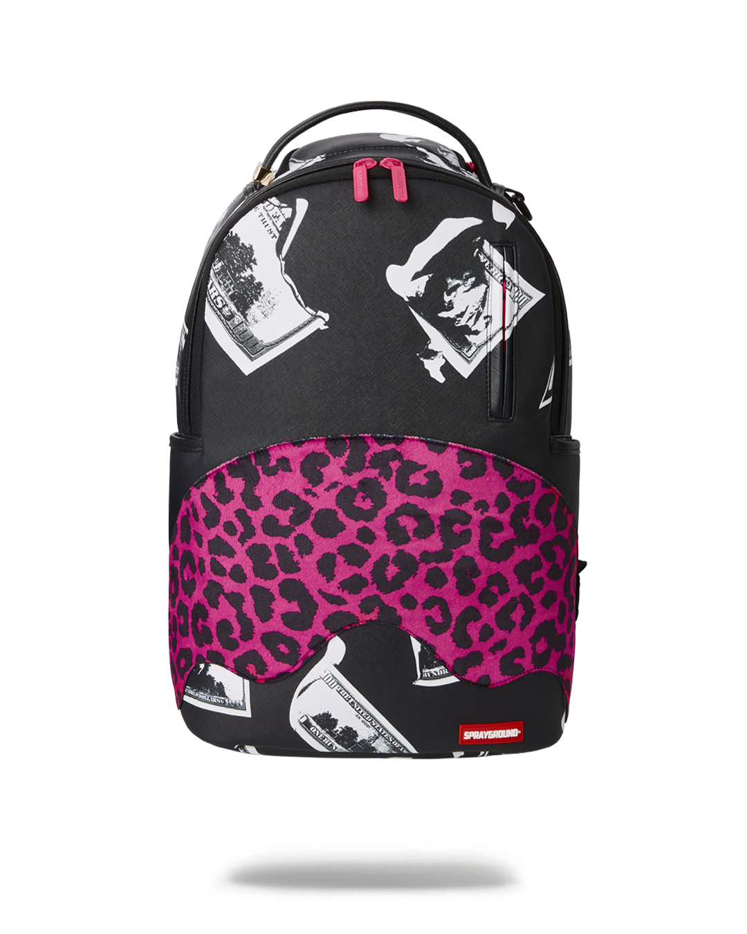 Femme Fatale faux leather backpack showing ergonomic back padding