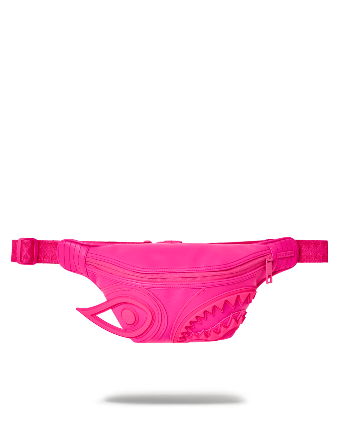 Savvy Pink Crossbody Waist Bag being used as a travel bag, with phone and wallet visible.