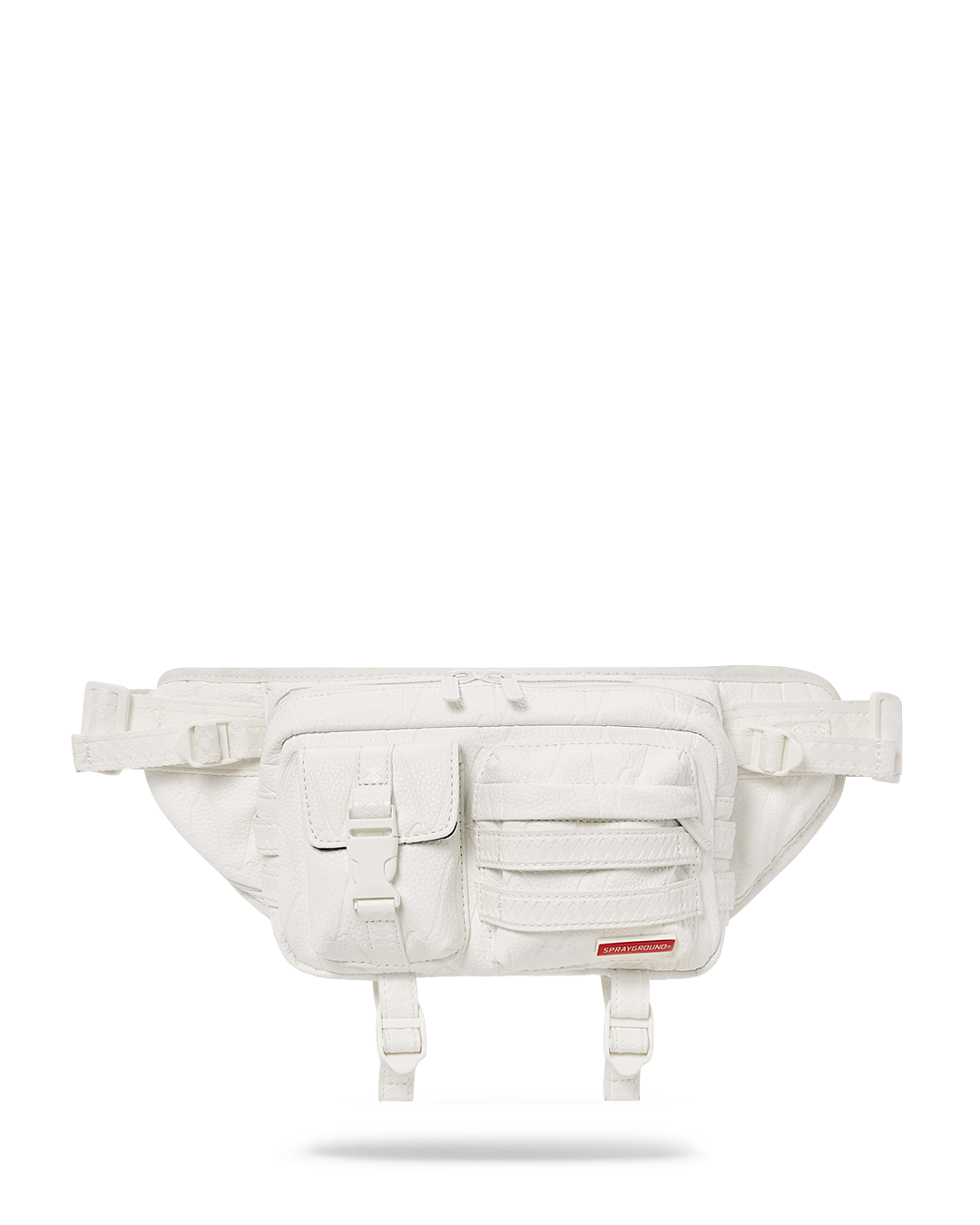 Stratosphere Cargo Crossbody Waist Bag front view with cargo pockets