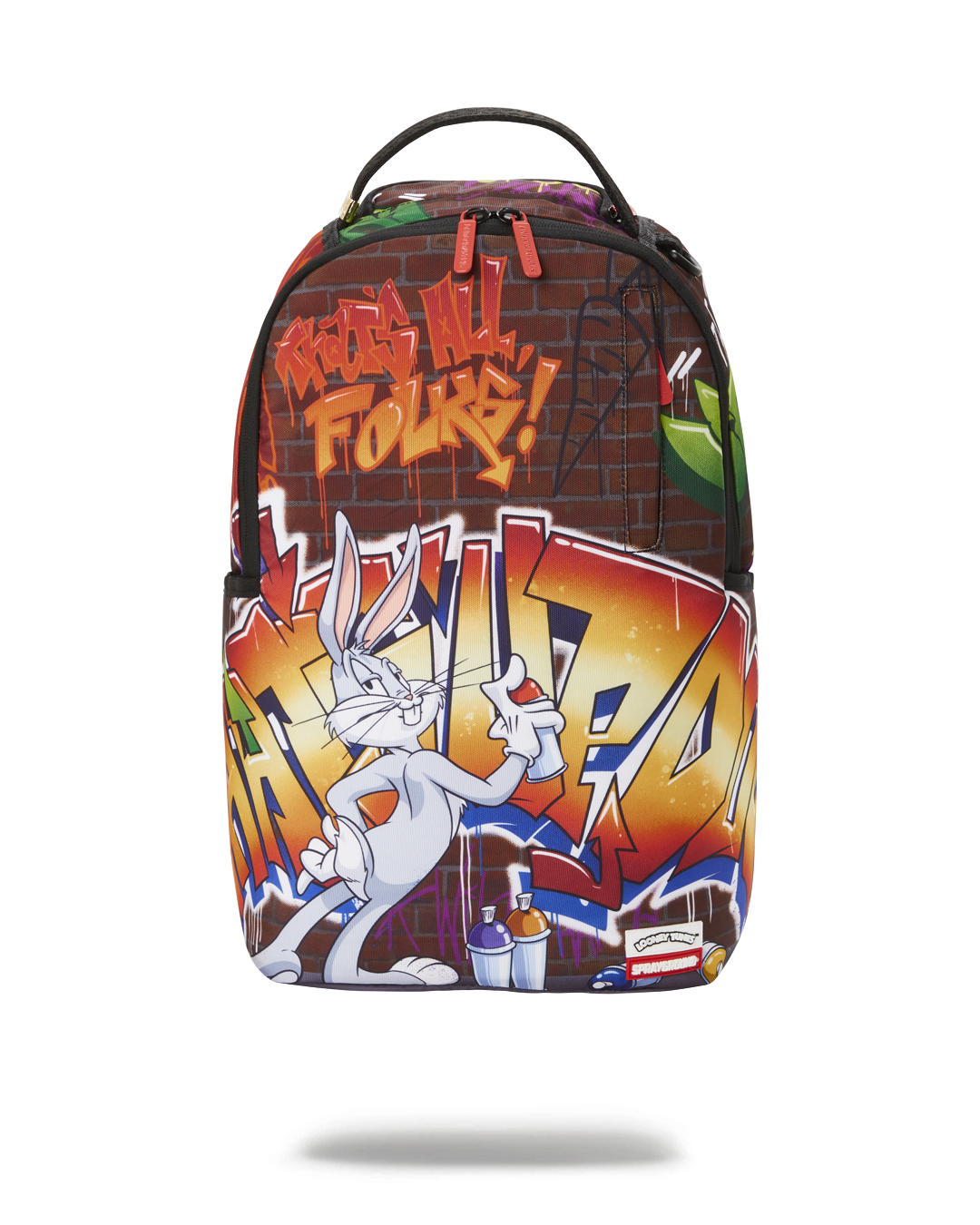 Front view of eco-friendly travel backpack showcasing pockets and design.