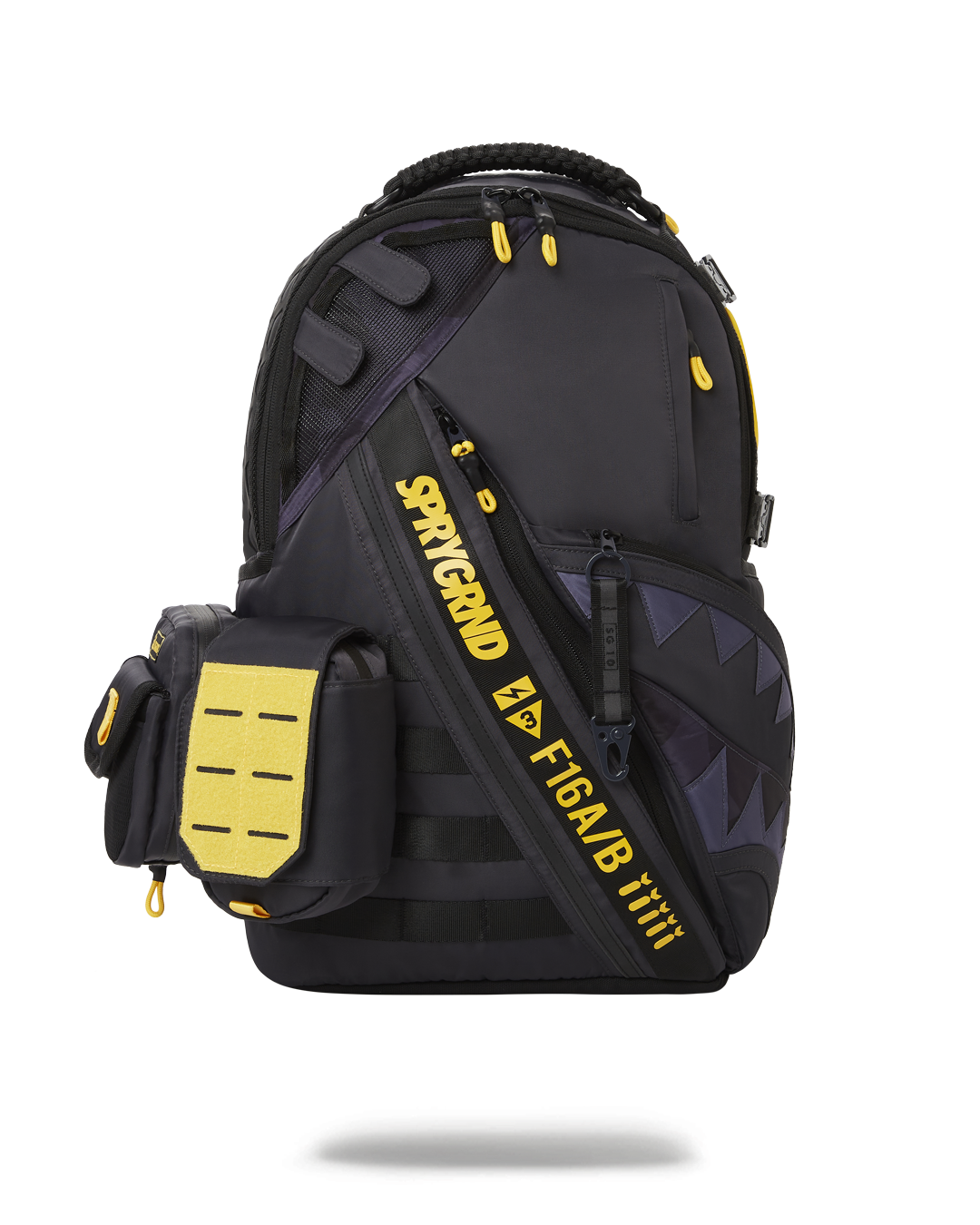 Tactical Ops AB Backpack showing front zipper pockets and camo pattern.